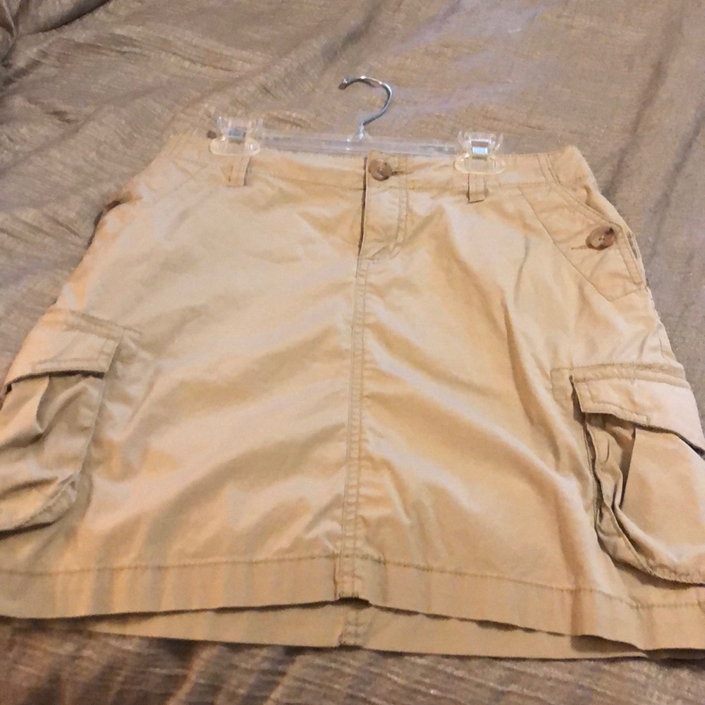 Tan casual mini skirt